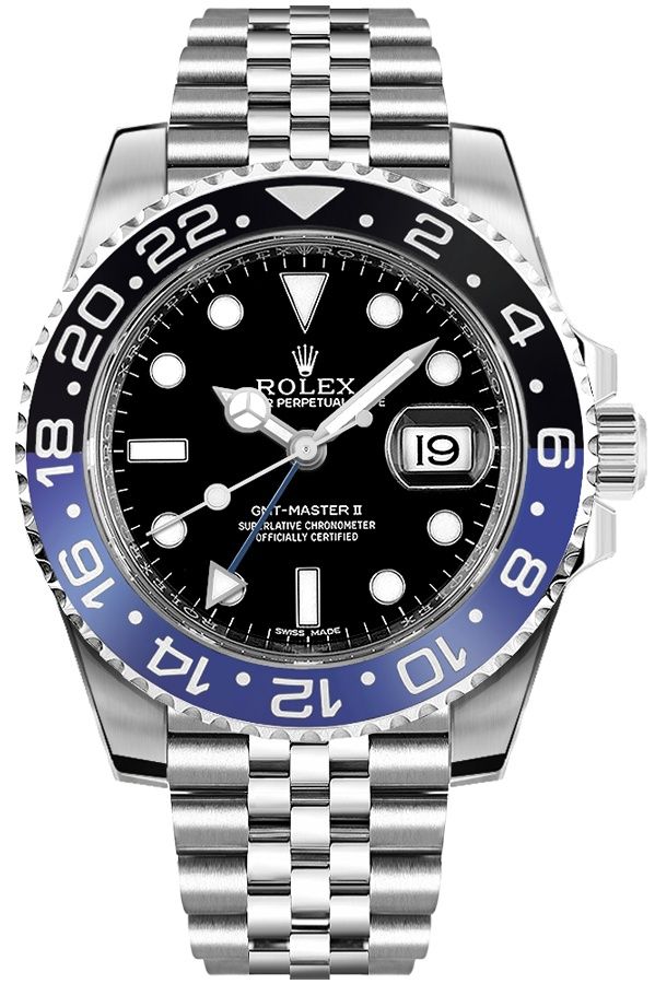 Pre Owned Rolex GMT Master II Black & Blue (Batman)